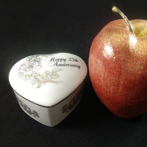 🦚Enesco 25th Anniversary trinket box
